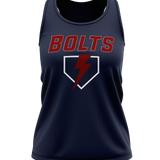 SCV Bolts Women's Racerback Tank (Navy)
